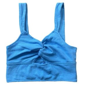 Madewell Terrycloth Cutout Knot Front Tank Top